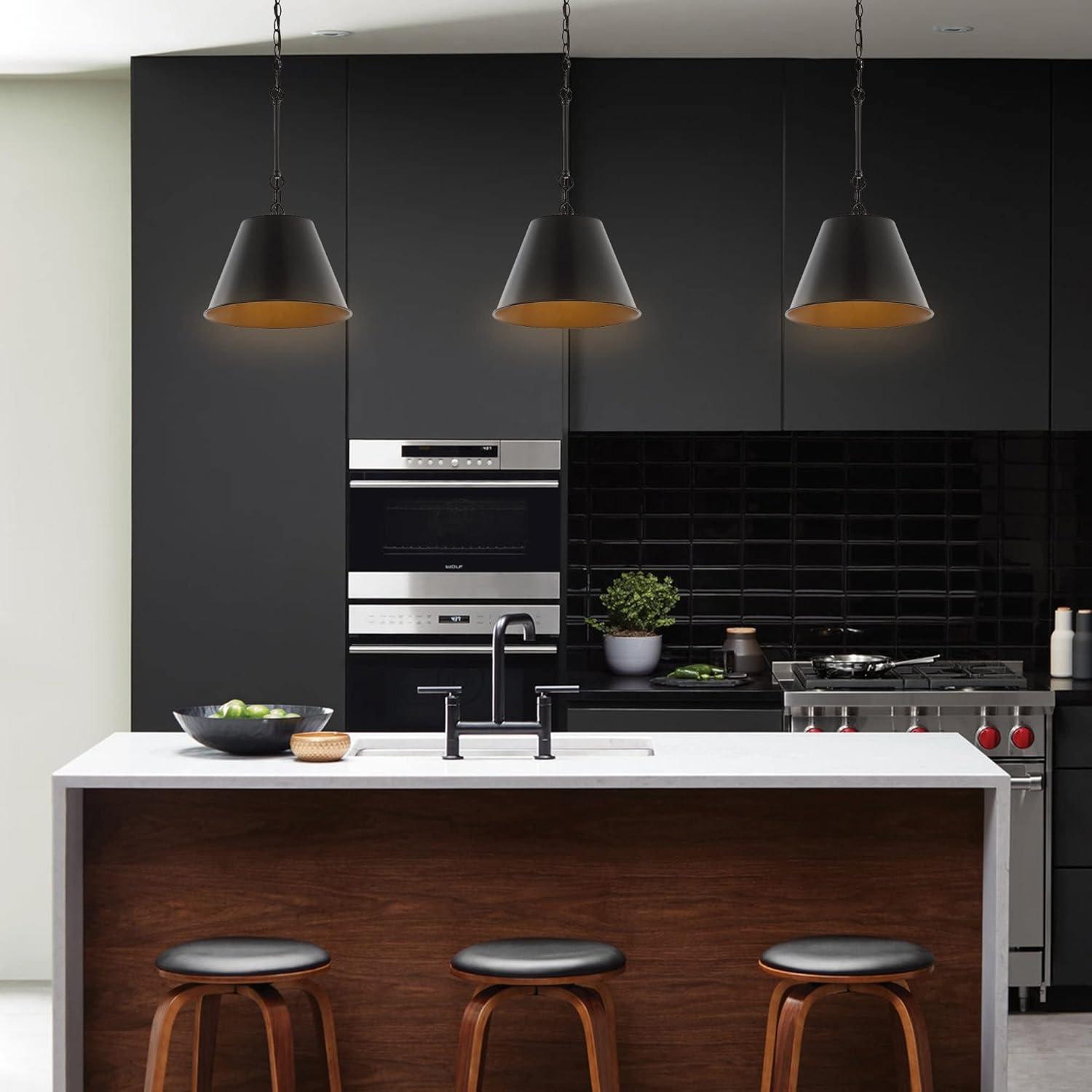 Henry 17.88" 1-Light Industrial Farmhouse Iron LED Pendant, Oil Rubbed Bronze