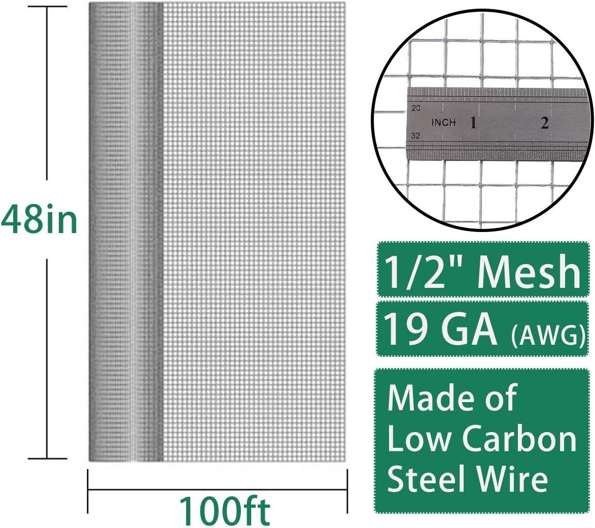 Galvanized Steel 48" x 100' Chicken Wire Mesh Roll