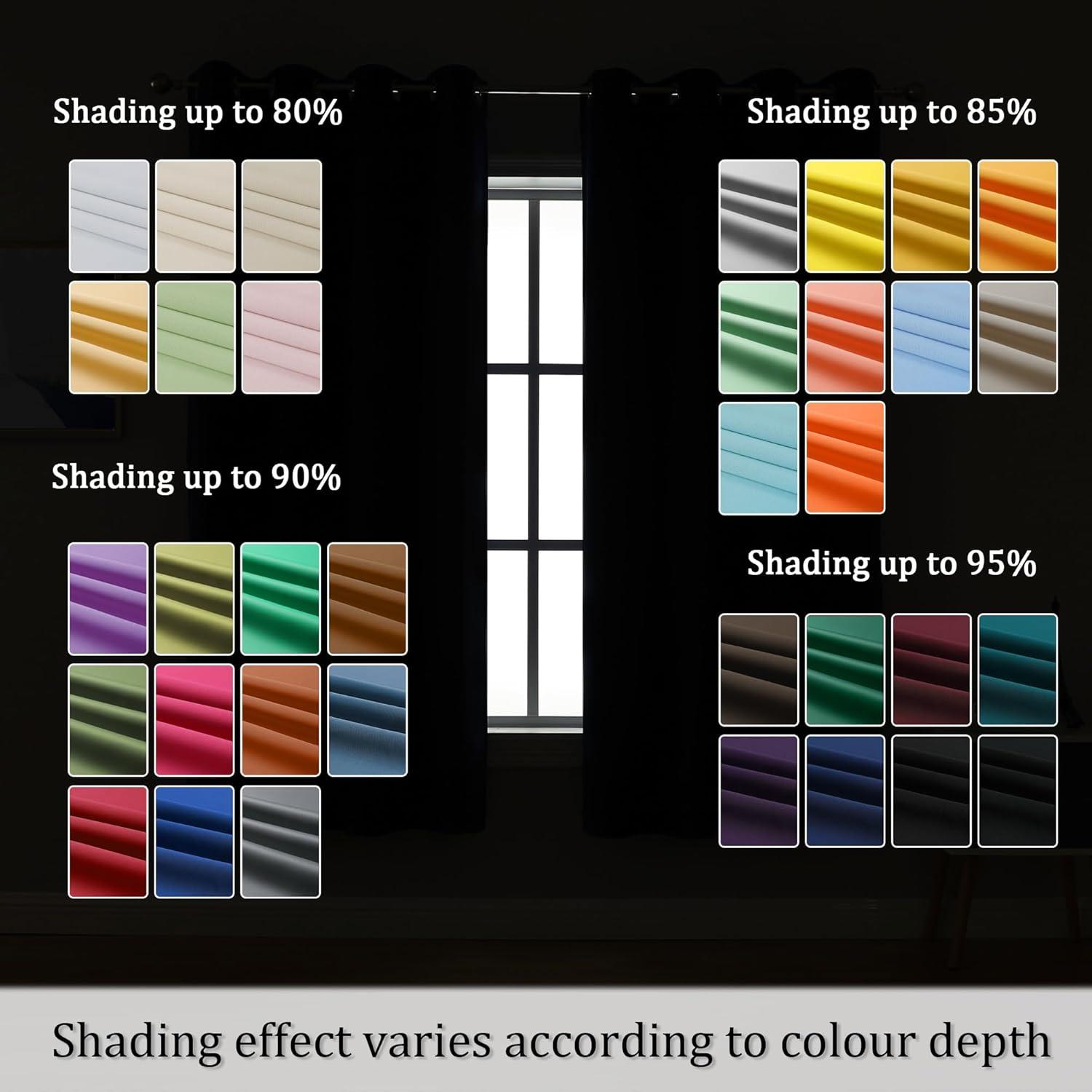 YoungsTex Baby Pink Room Darkening Curtains 84 Inches Length for Kids Girl Bedroom - Thermal Insulated with Grommet Blackout Drapes for Living Room, 2 Panels, 42 x 84 Inch