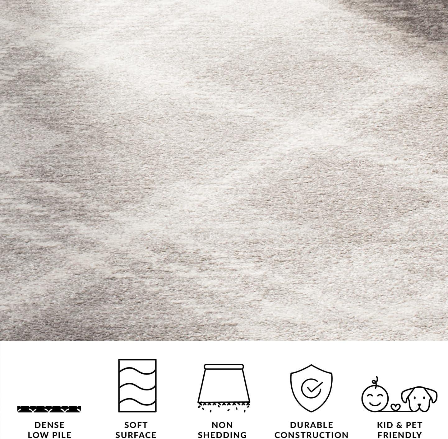 Adirondack ADR129 Power Loomed Area Rug - Light Grey/Ivory - 8'9"x11'9" - Safavieh..