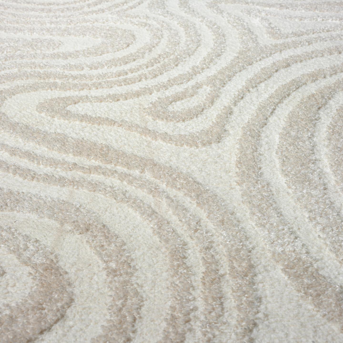 Luxe Weavers Geometric Swirl Cream Area Rug