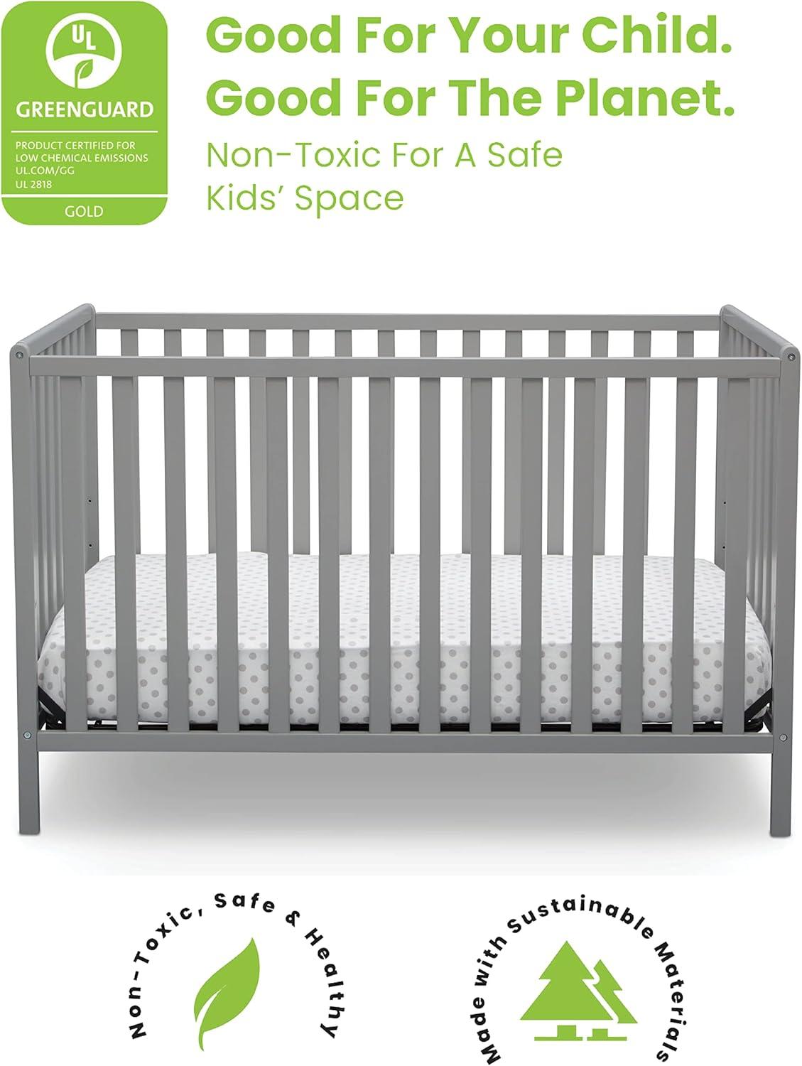 Delta Children Heartland 4-in-1 Convertible Crib - Greenguard Gold Certified