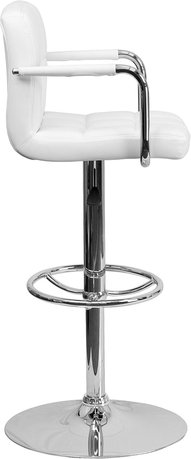 Adjustable Bar Stools - Counter Height Barstools with Back and Armrest