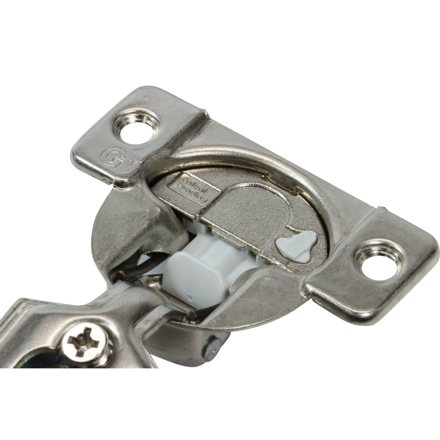 50 Pack Rok Hardware Grass TEC 864 108 Degree 1/2" Overlay Custom 3 Level Soft Close Screw On Compact Cabinet Hinge 04431A-15 3-Way Adjustment 45mm Screw Hole Pattern