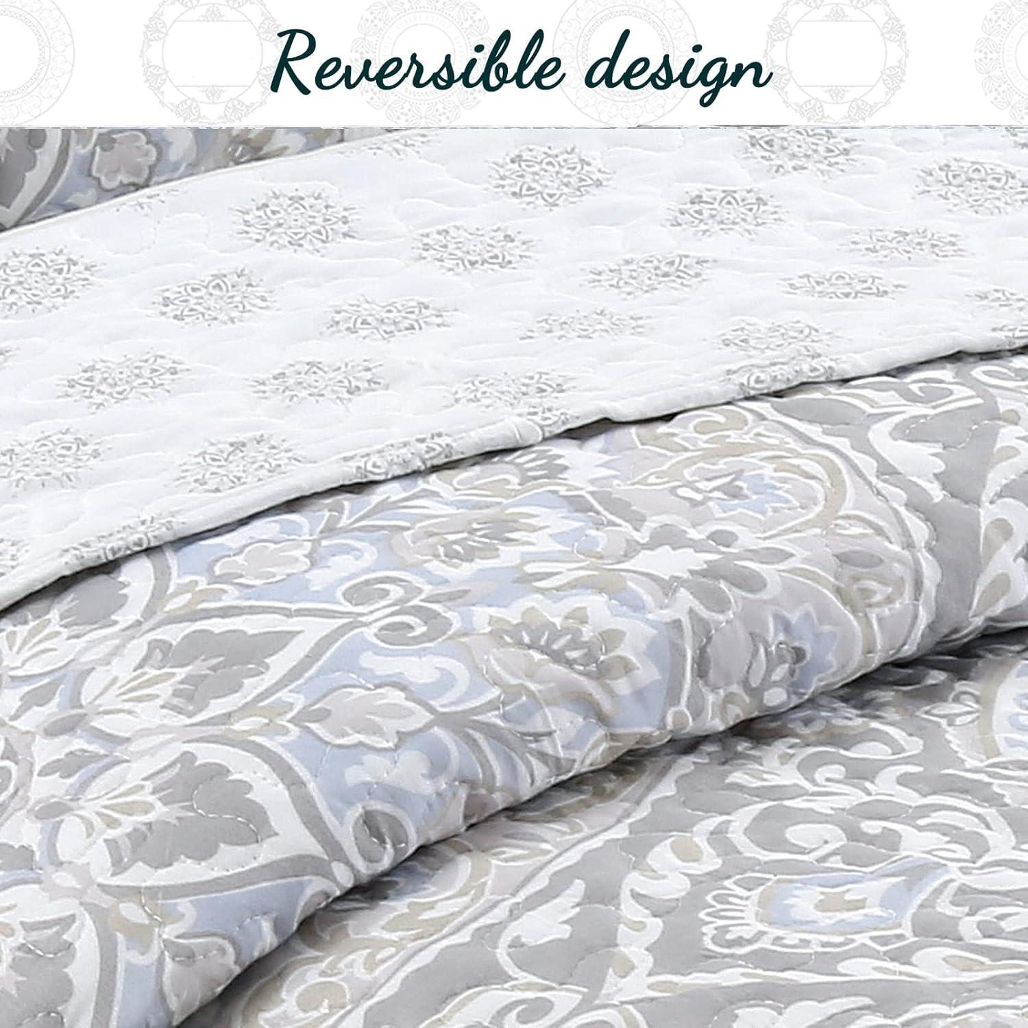 Cozy Line Home Fashion Damask Quilt Set
