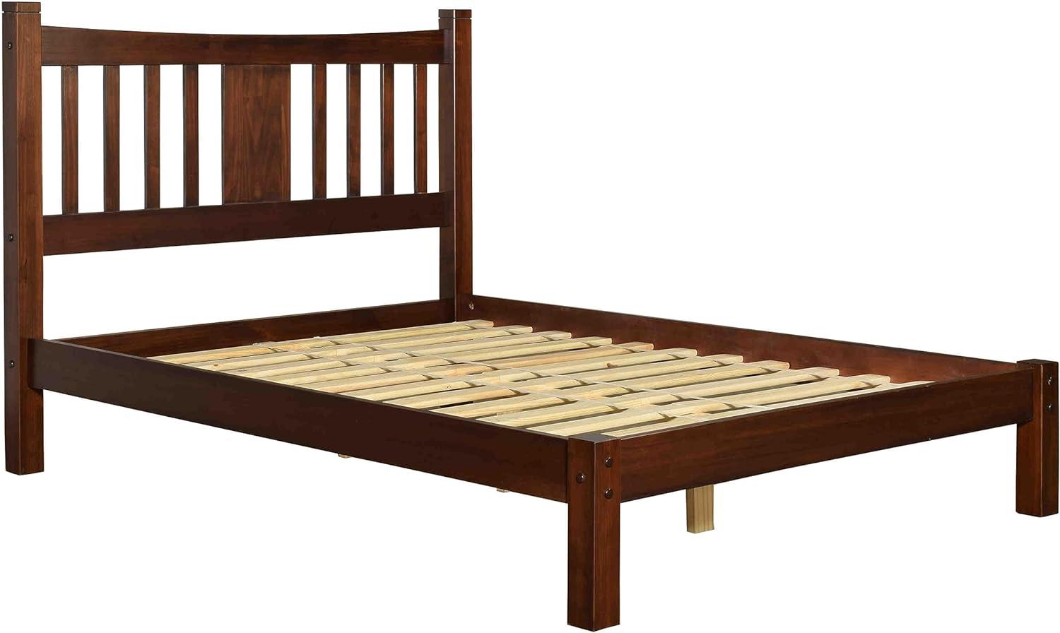 Cherry Pine King Size Shaker Wood Slat Bed with Drawer