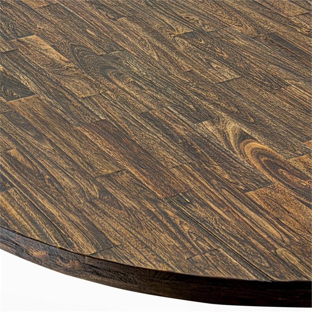 East West Furniture Irving 30" Wood Dining Table in Distressed Jacobean Brown