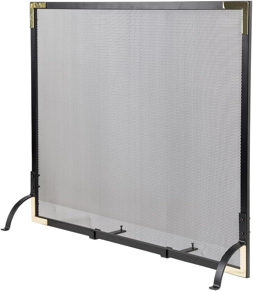 Modern Ember Cecilia Fireplace Screen, Durable Mesh Panel & Steel Frame