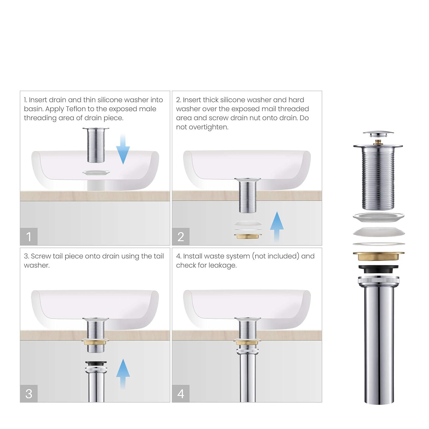 KIBI C-KBF1009CH-KPW101CH Circular Vessel Sink Faucet Single-handle Bathroom Faucet