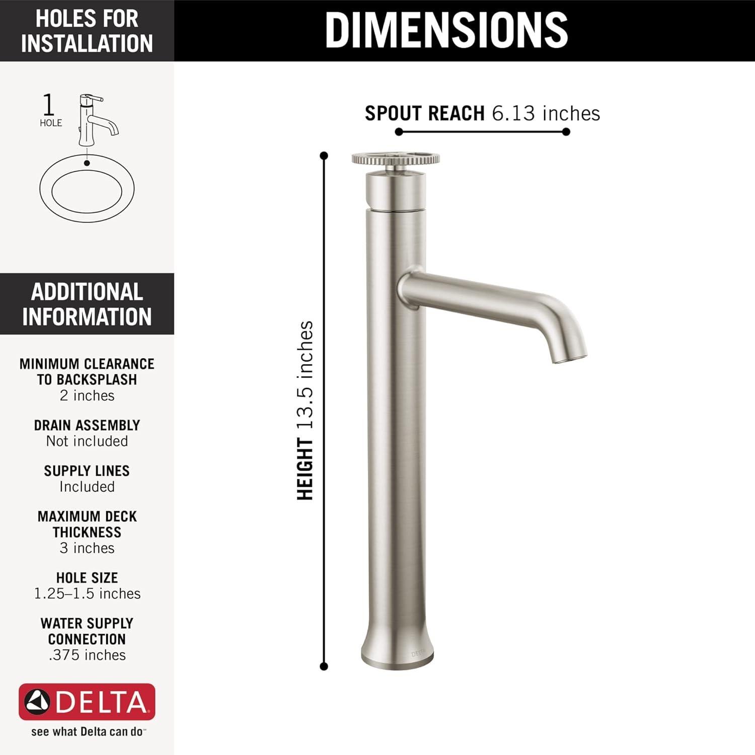 Trinsic Single Hole Vessel Bathroom Faucet, Single Handle Vessel Bathroom Sink Faucet