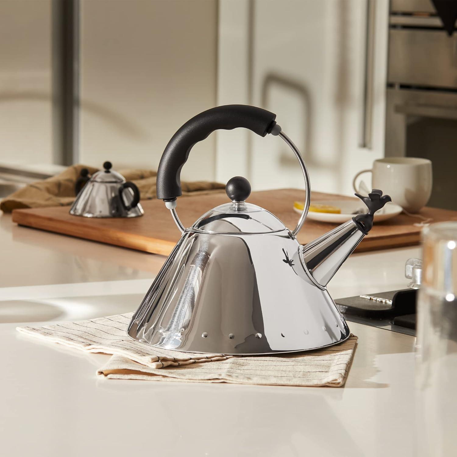 Alessi 9093B - Stainless Steel Kettle with Black Handle