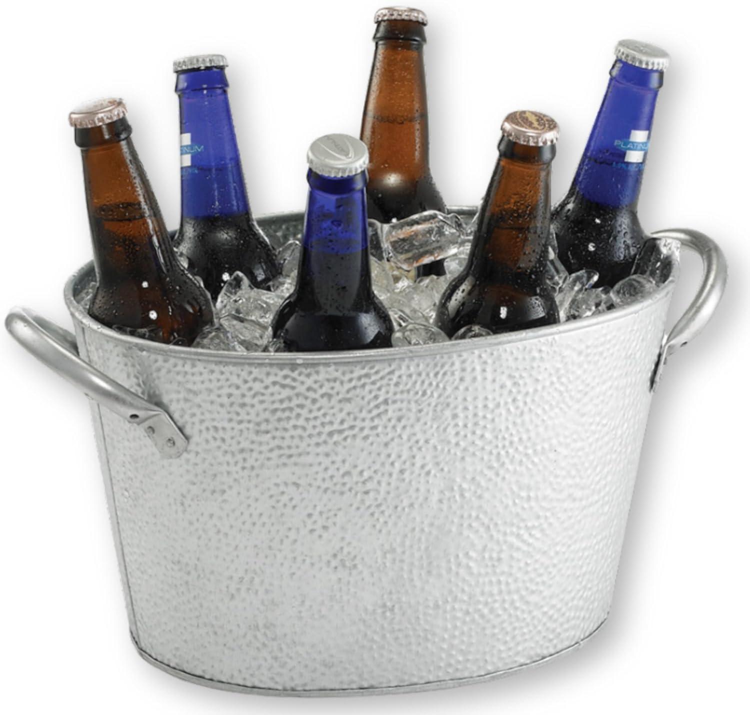 Galvanized Steel Oval Beverage Tub with Handles