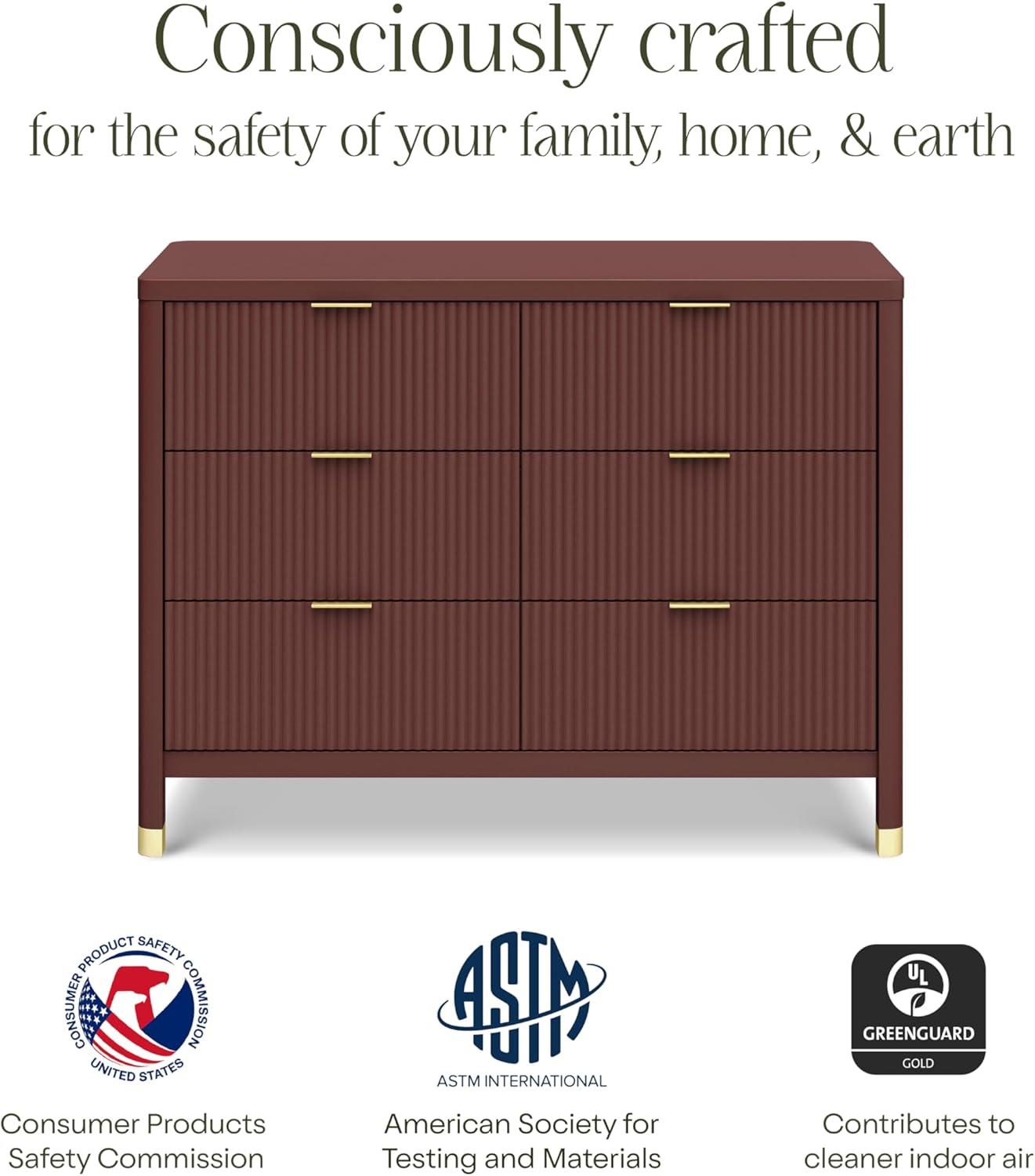 Brimsley Tambour 6 - Drawer Assembled Dresser