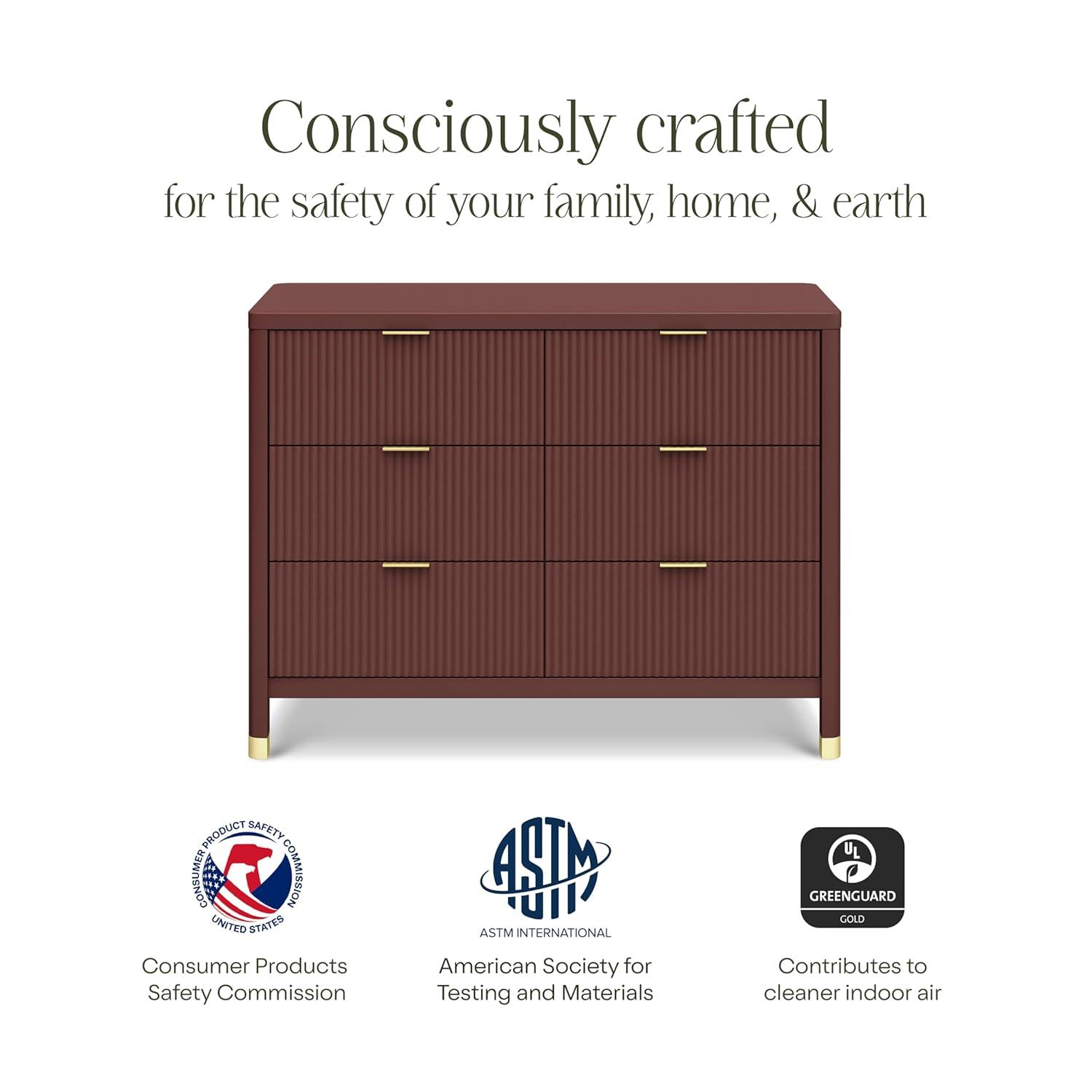 Brimsley Tambour 6 - Drawer Assembled Dresser