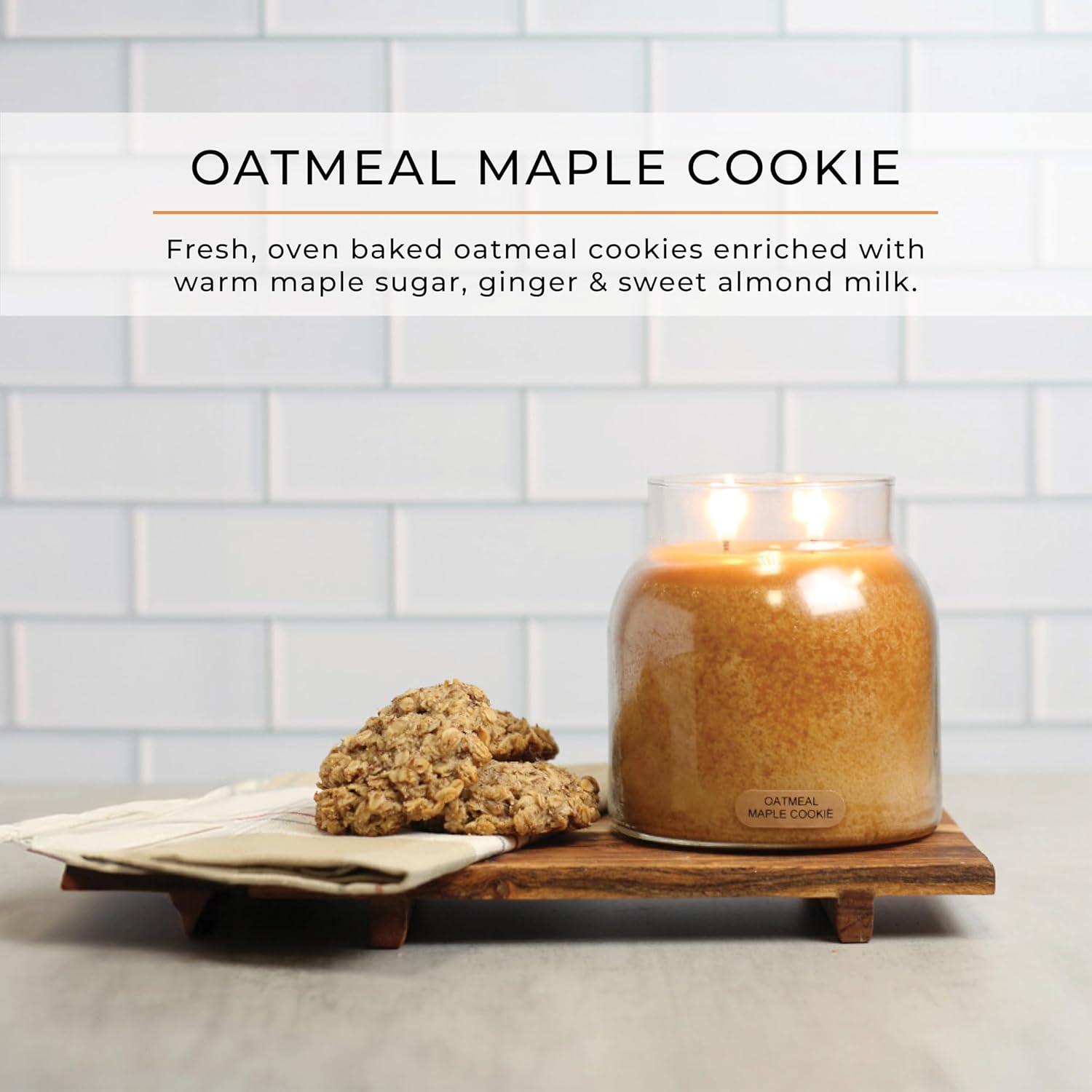 Oatmeal Maple Cookie Scented Jar Candle with Black Lid