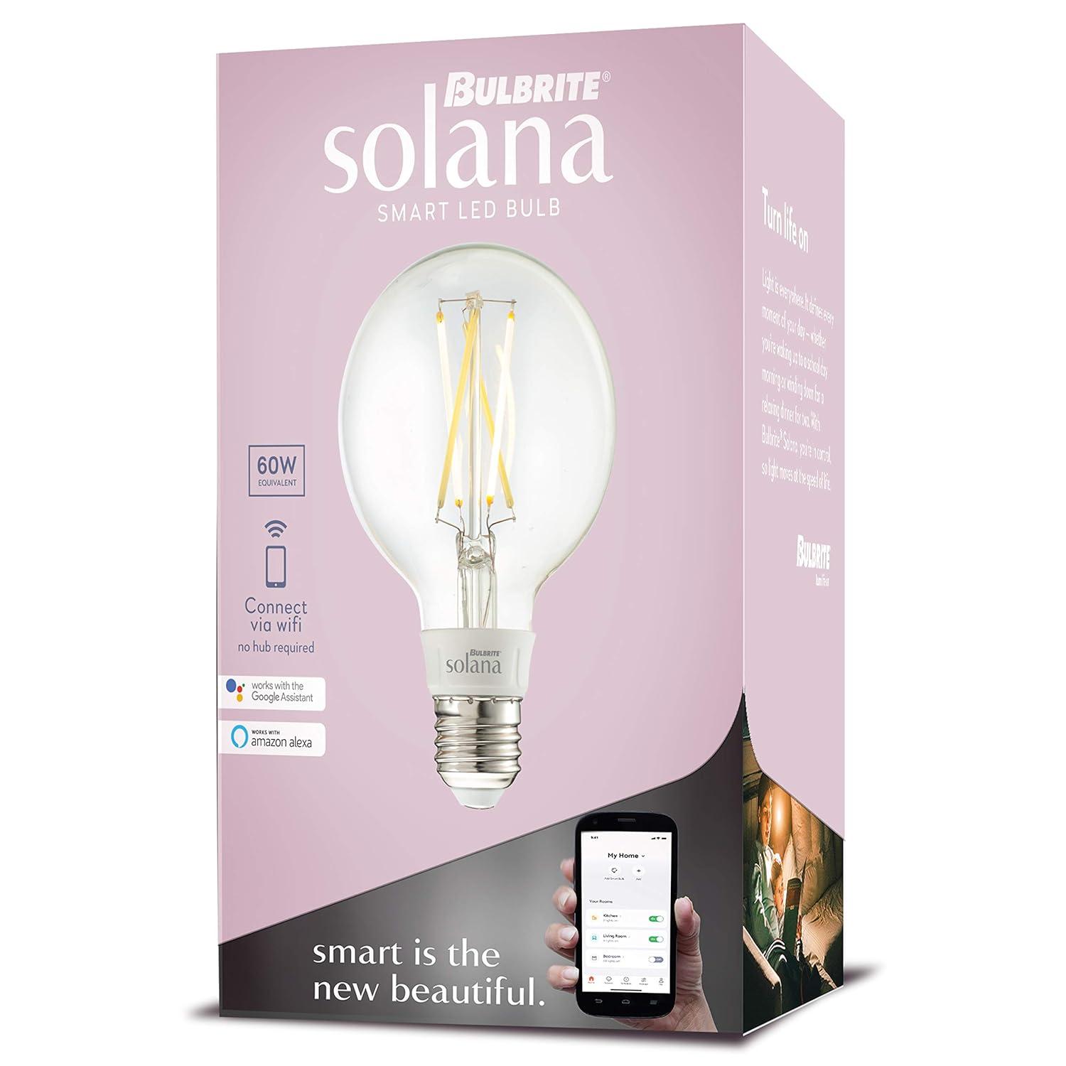 Solana G25 WiFi Connected Edison Filament LED Smart Light Bulb