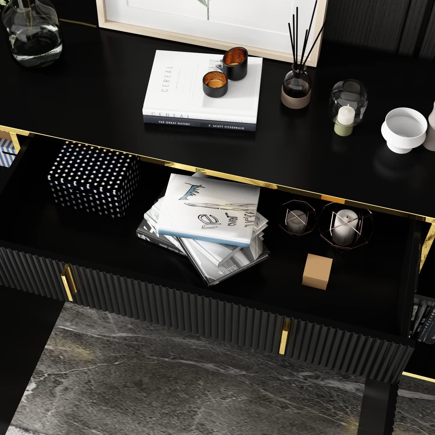 Willa Arlo™ Interiors Wilber 63.4" Sideboard Buffet Cabinet with Fluted Decorative Doors, Modern Console Table