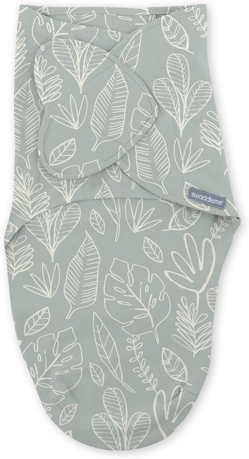 Ingenuity SwaddleMe by Ingenuity Monogram Collection Baby Swaddle, 100% Cotton, 0-3 Months, 1.0 TOG, 3-Pack - Born Free (Set of 3)