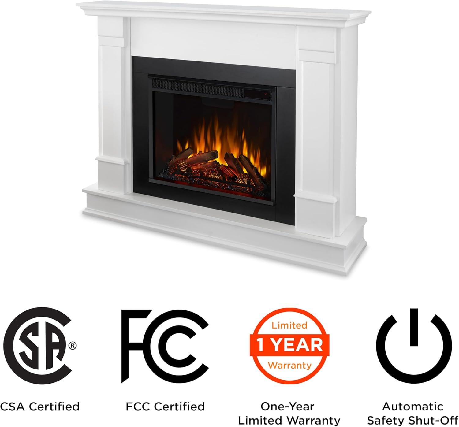 Silverton Electric Fireplace in White by Real Flame