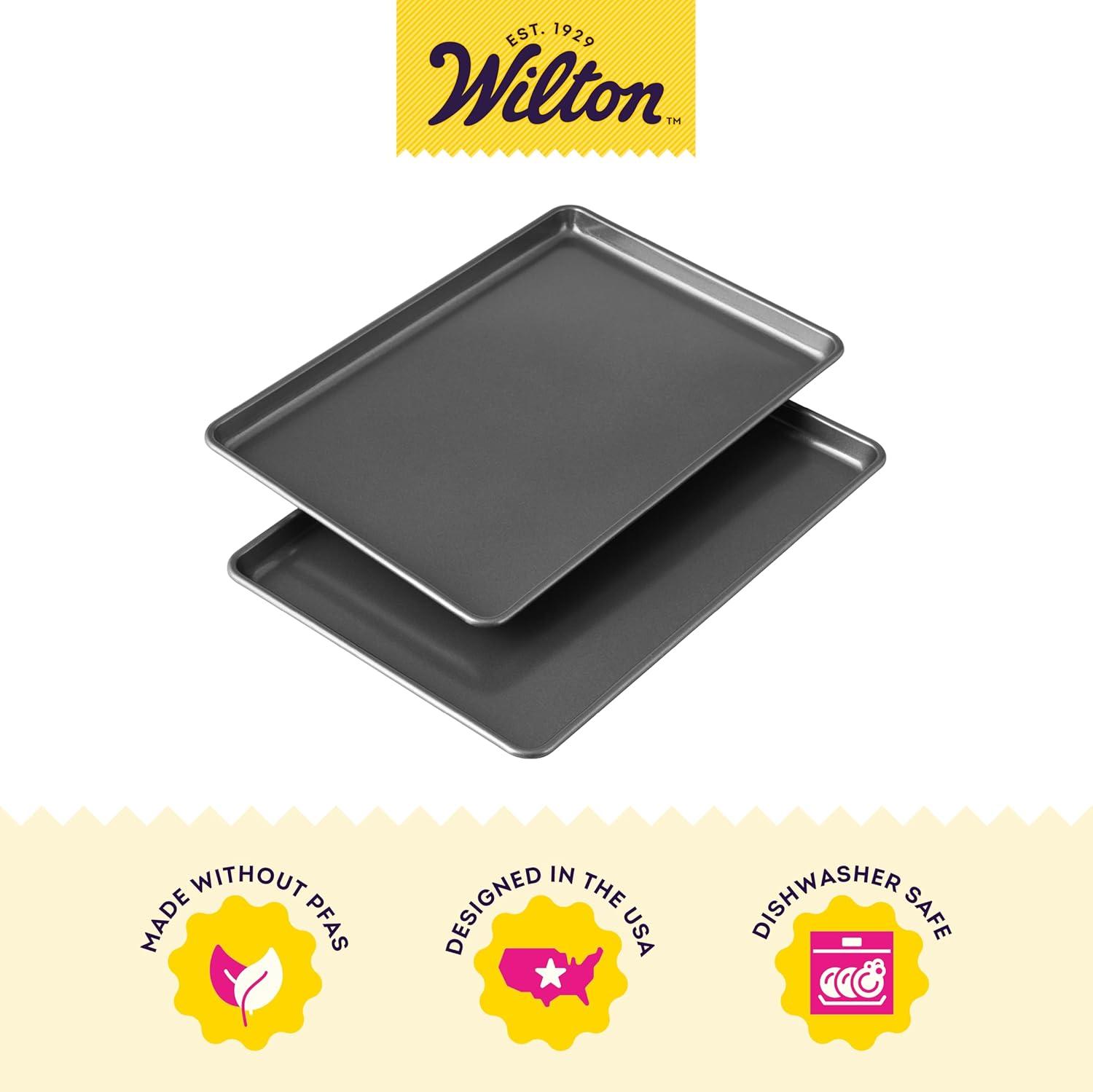 Wilton Non-Stick Aluminum Rectangular Layer Cake Pans, 2-Piece Set