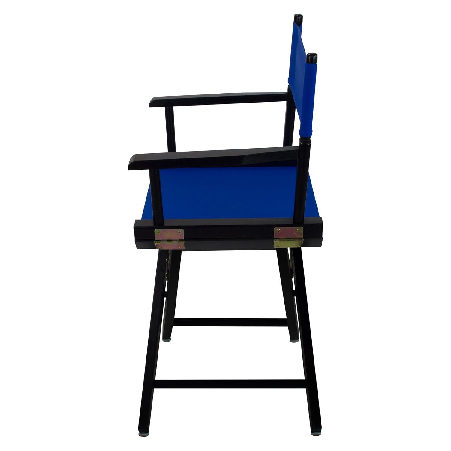 206-02-032-13 18 in. Extra-Wide Premium Directors Chair, Black Frame with Royal Blue Color Cover