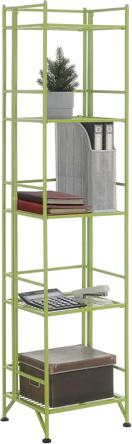 Convenience Concepts Xtra Storage 5 Tier Folding Metal Shelf, Lime