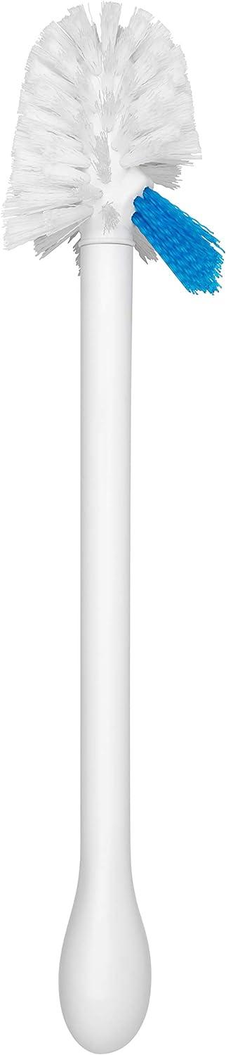 White Nylon Toilet Brush with Automatic Canister