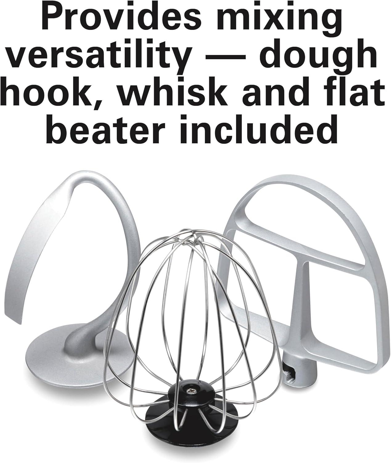 Hamilton Beach® 7-Speed 4-Quart Electric Stand Mixer with Splash Guard, Dough Hook, Flat Beater, and Whisk Attachments