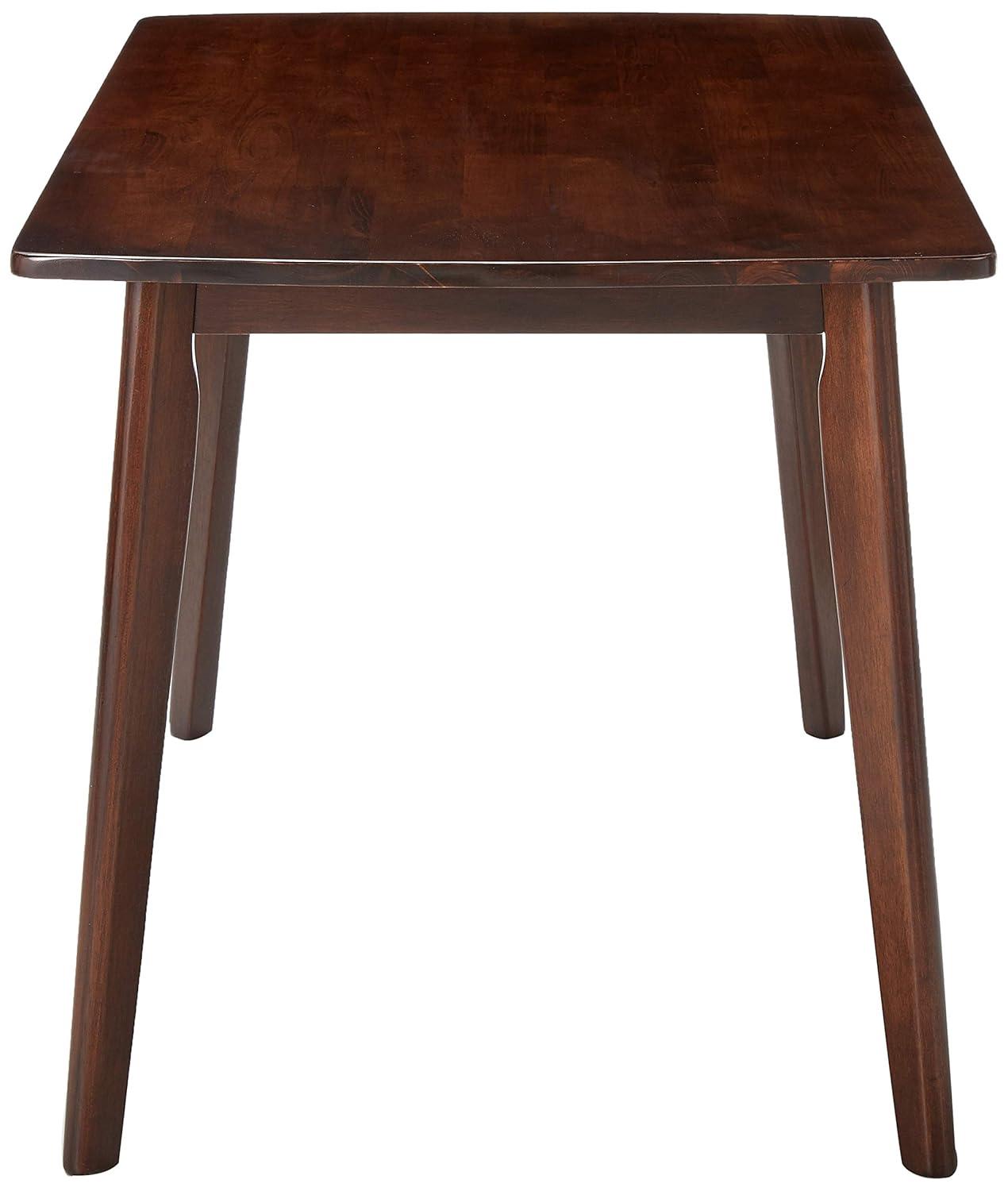 Shaye Dining Table Walnut - Winsome: Solid Wood, Tapered Legs, Contemporary Style, Seats 4