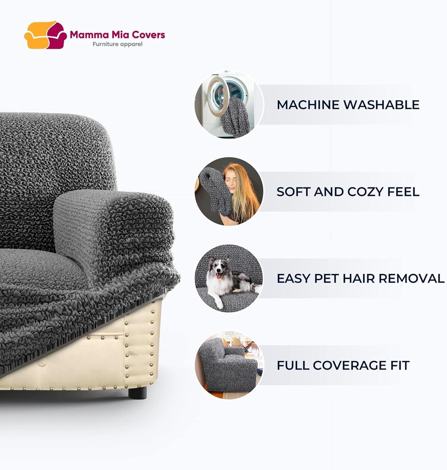 Stretchy Slipover for Armchair – Easy to Clean & Durable - Microfibra Collection