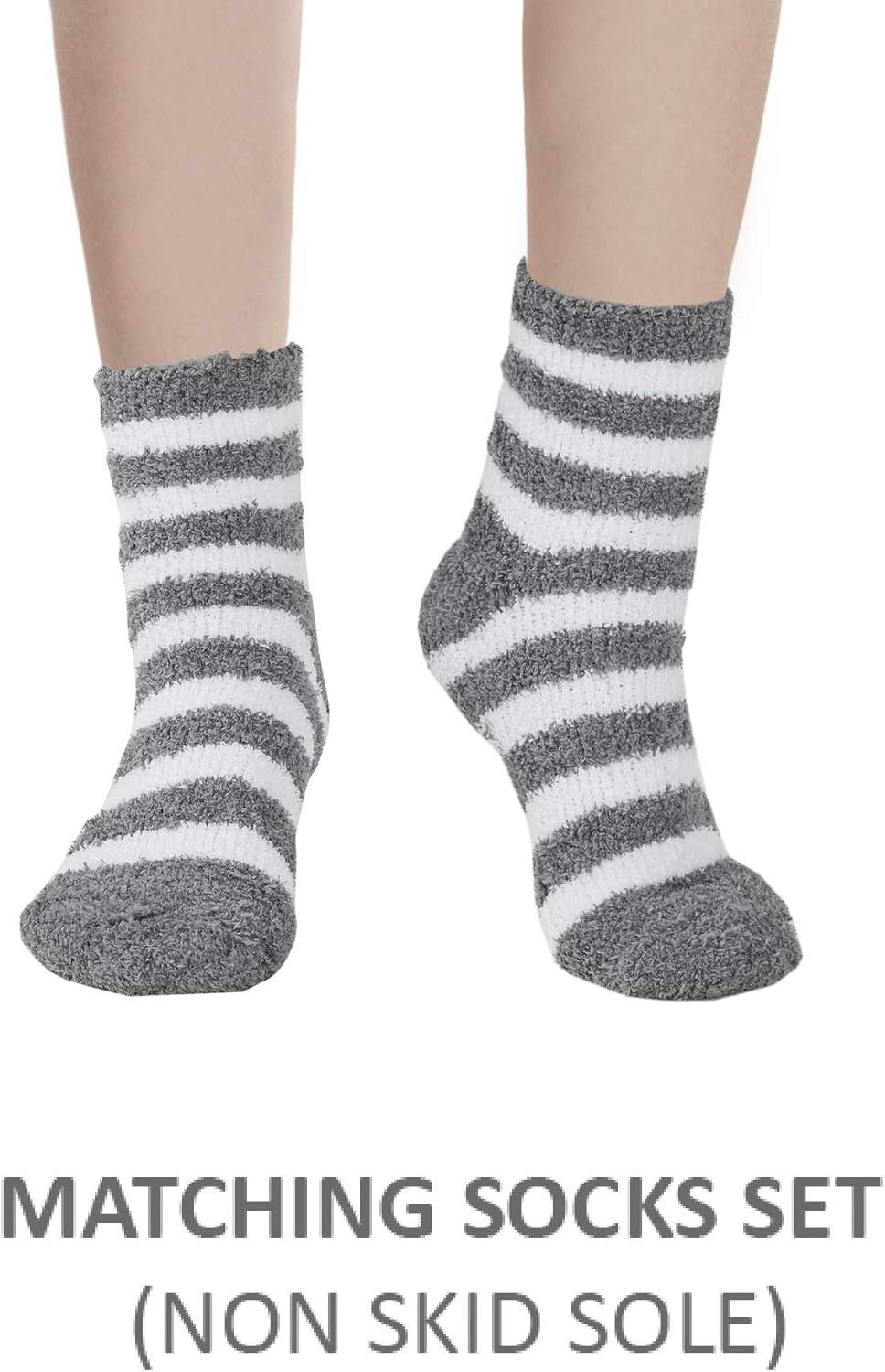 Comfort Spaces Plush to Berber Heated Wrap with Sock Set, 50x64, Gray