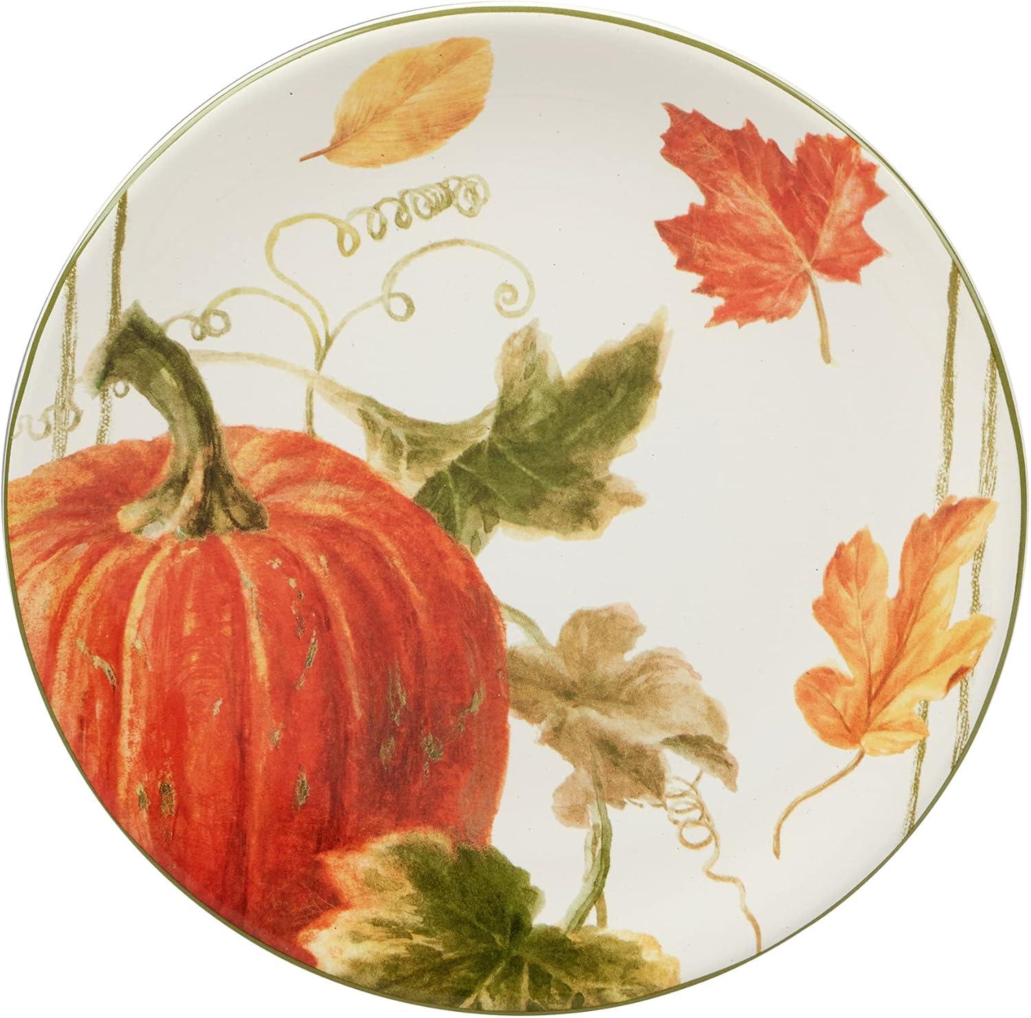 Certified International Autumn Harvest Set Of 4 Dessert Plate