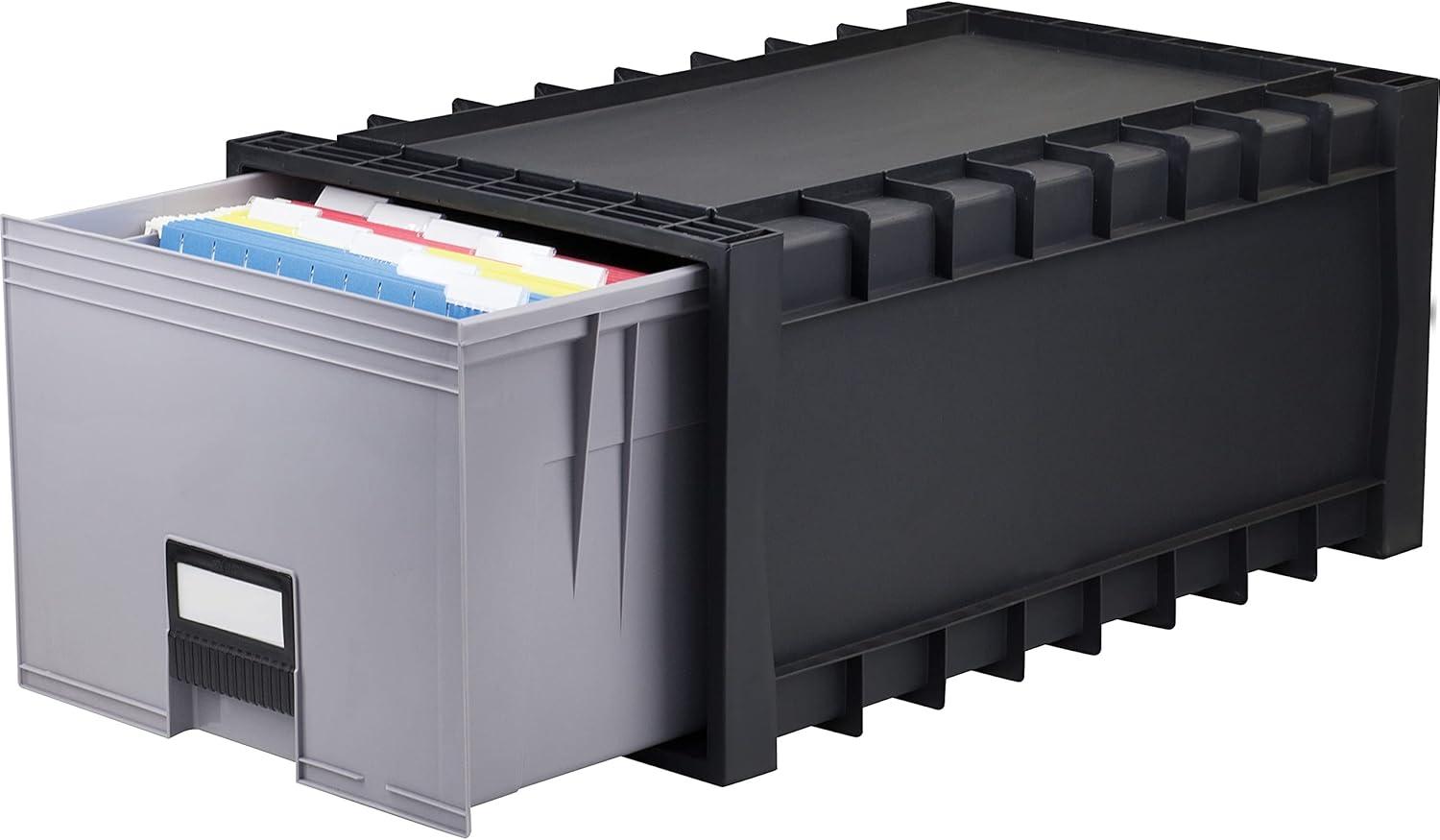 , STX61106U01C, Archive Files Storage Box, 1 / Each, Black,Gray