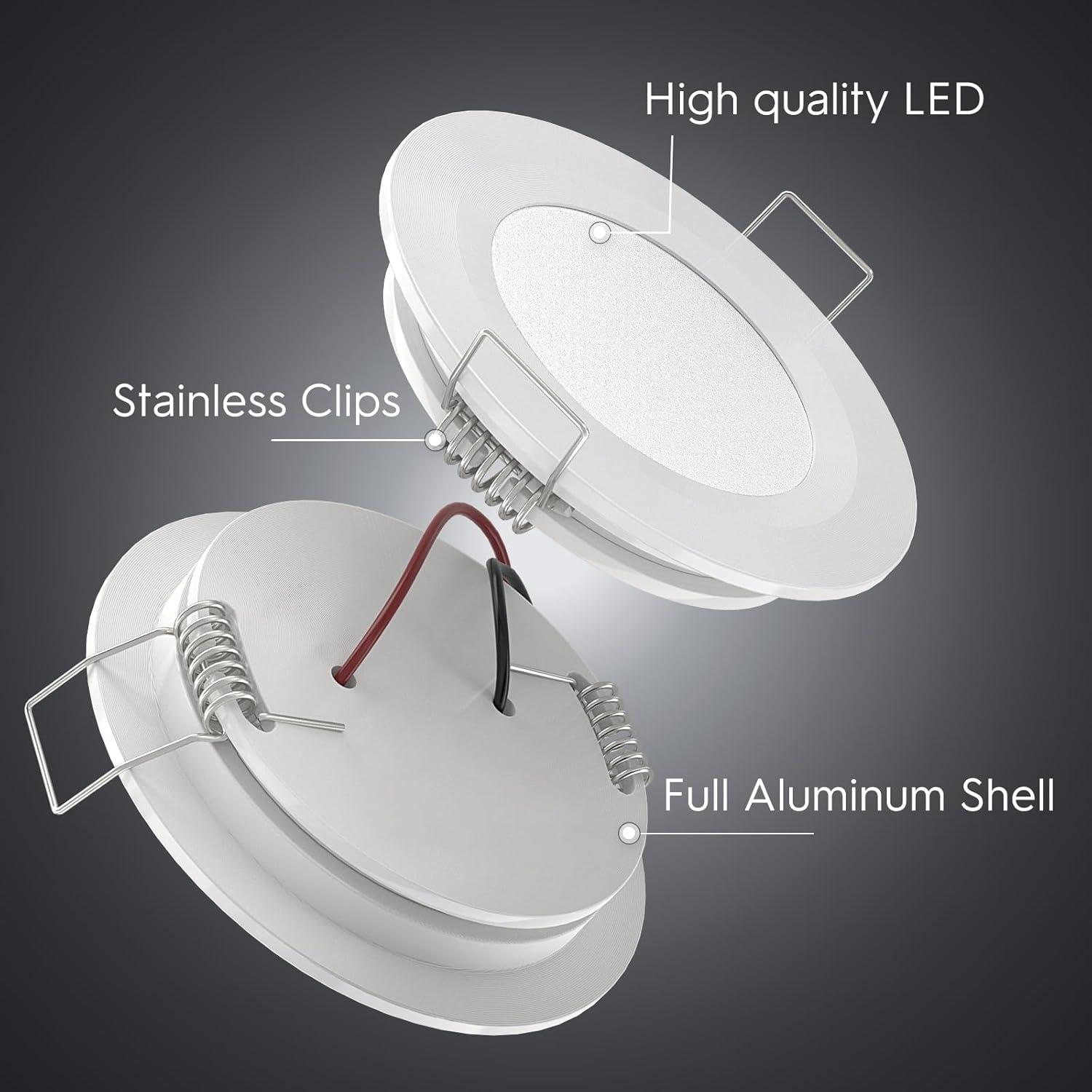 acegoo RV Boat Recessed Ceiling Light 4 Pack Super Slim LED Panel Light DC 12...