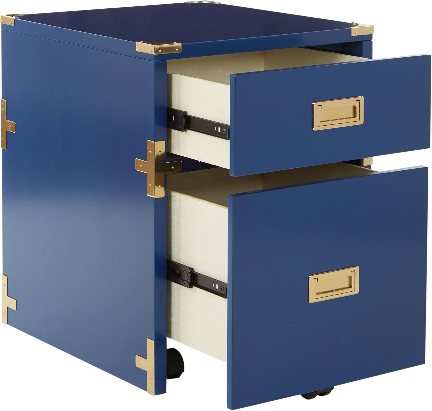 OSP Home Furnishings Wellington 2 Drawer File Cabinet in Lapis Blue ASM