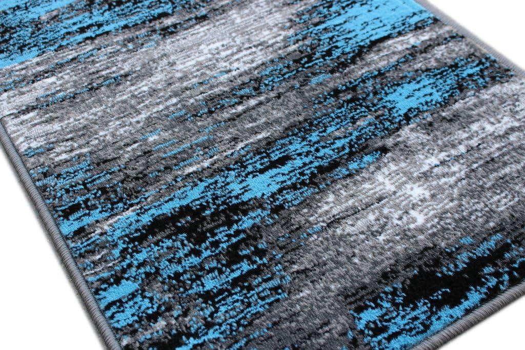 Masada Rugs 2'x3' Modern Contemporary Ombre Area Rug Mat in Red, Gray and Black - Design Trz863