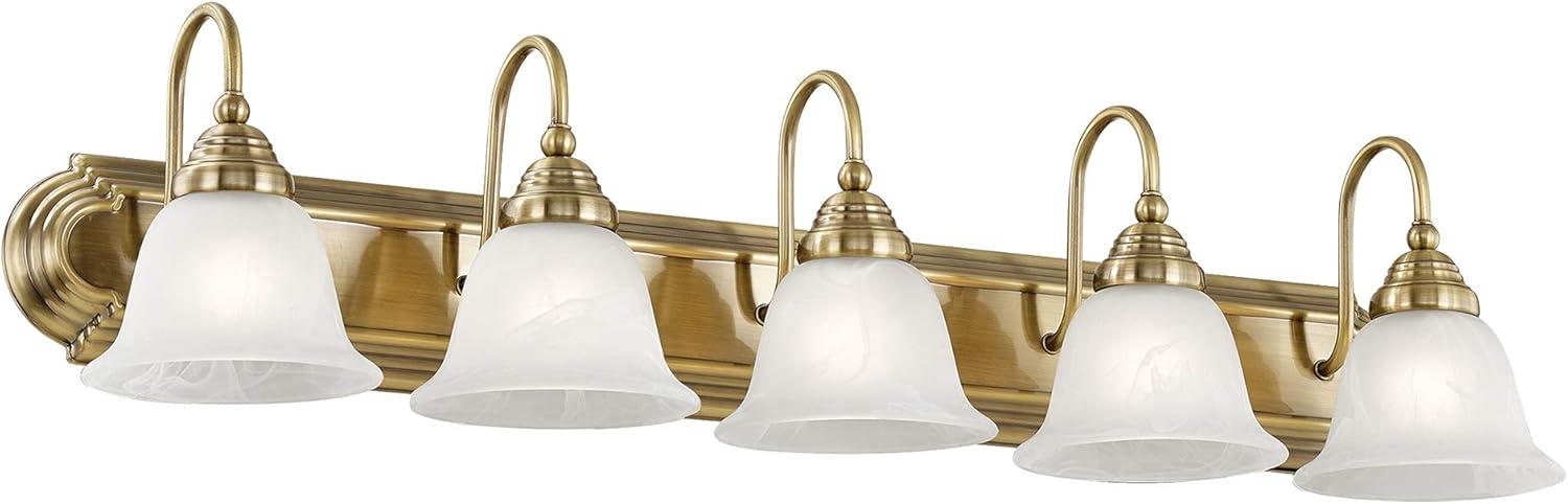 Livex Lighting Belmont 5 - Light Vanity in  Antique Brass