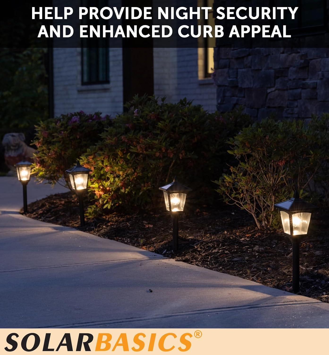 Matte Black Solar Powered Integrated LED Stainless Steel Pathway Light