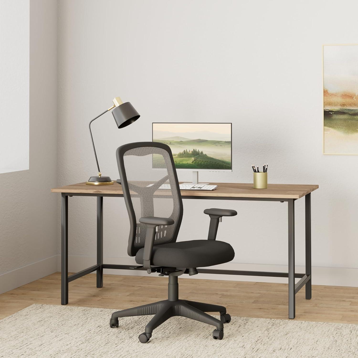Office Star Products High-Back Managers Office Chair w/ adjustable arms icon black