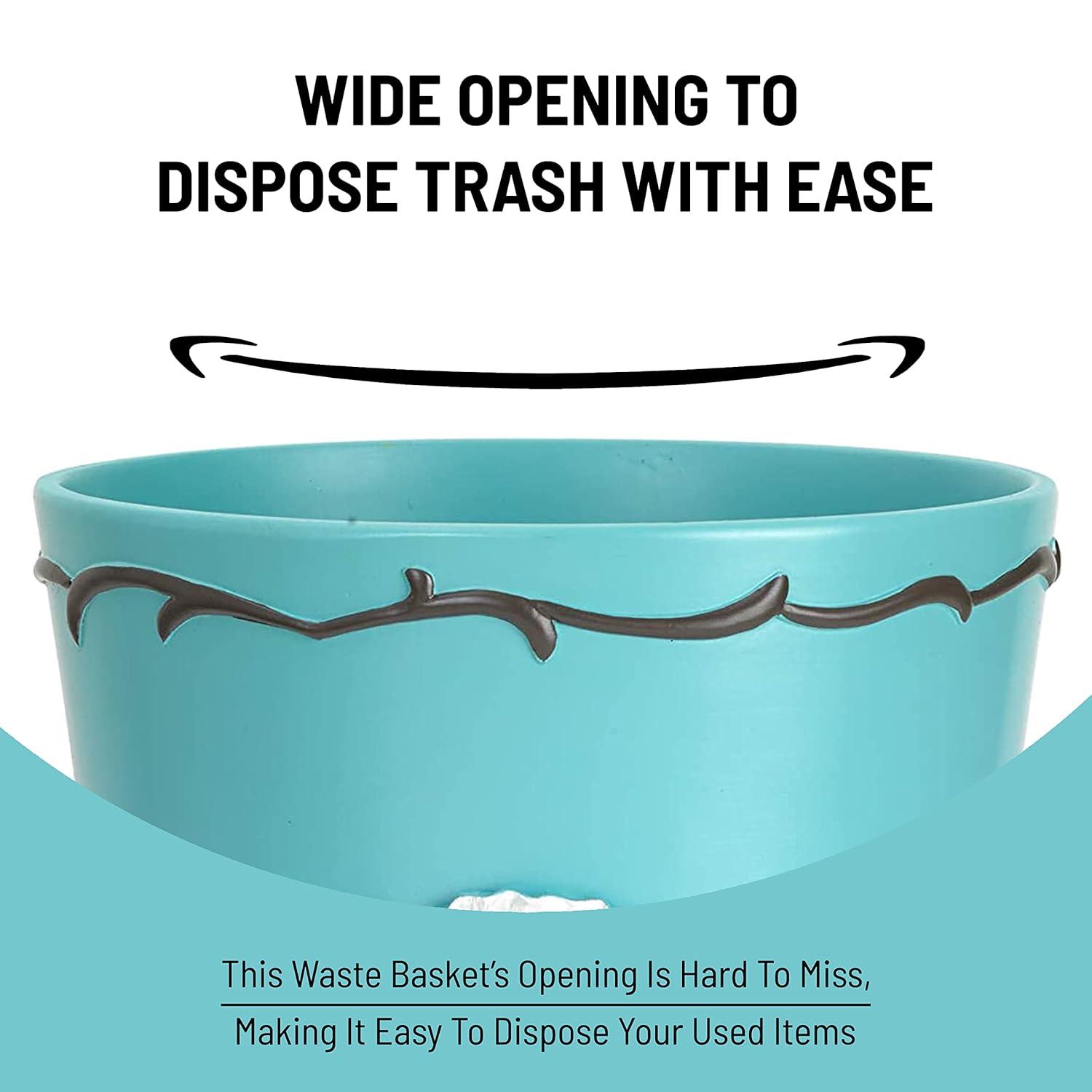 Popular Bath Plastic Open Waste Basket - 4 Gallons