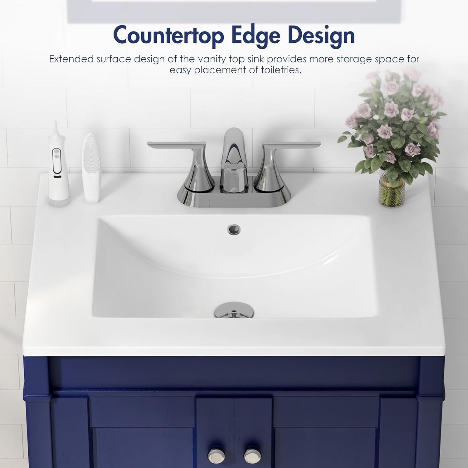 Ceramic 24" Single Bathroom Vanity Top