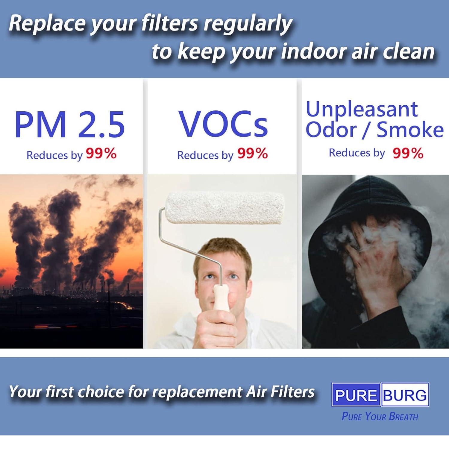 LifeSupplyUSA True HEPA Filter Replacement Compatible with Alen TF30 for T100 and T300 Air Purifier