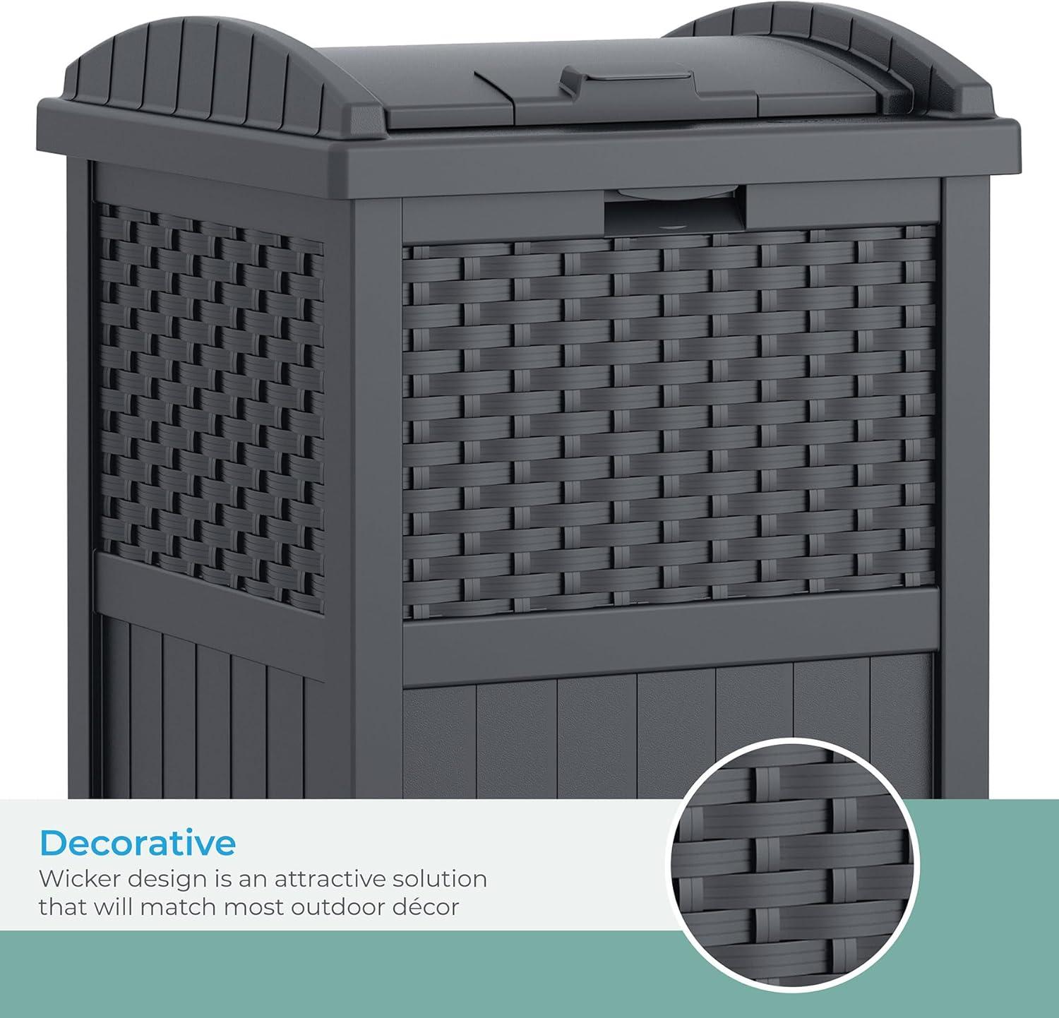Suncast Suncast 33 Gallon Manual Lift Trash Hideaway Container