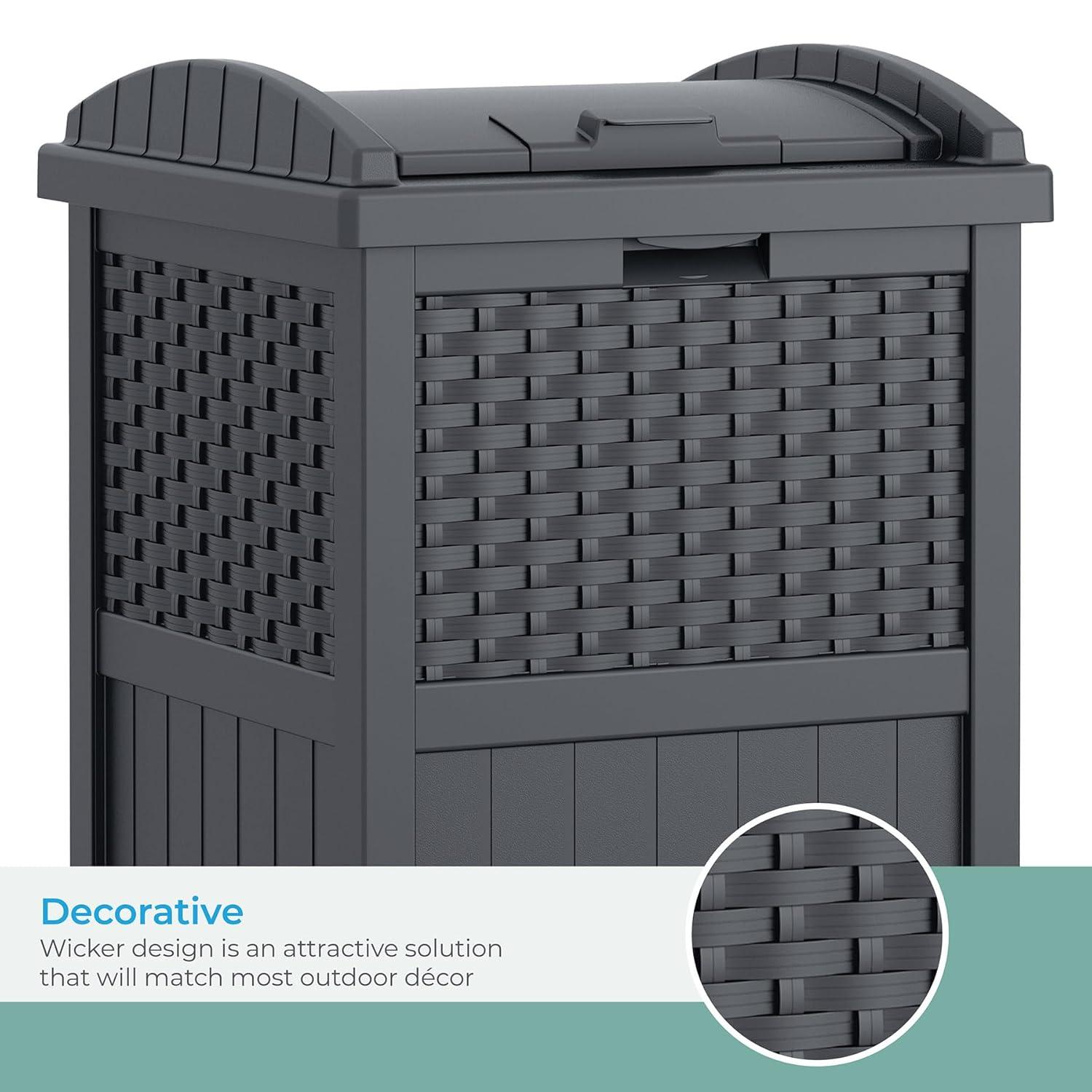 Suncast Suncast 33 Gallon Manual Lift Trash Hideaway Container