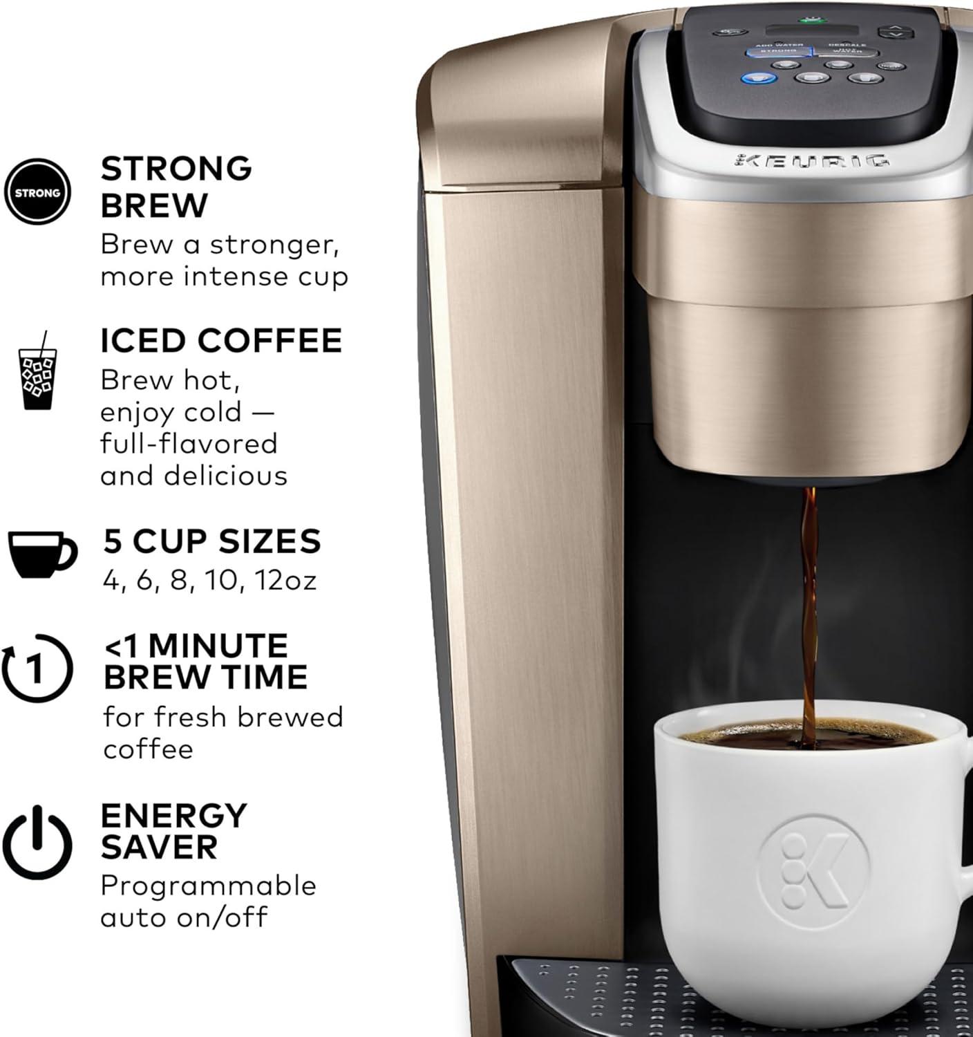 Keurig K-Elite Single-Serve K-Cup Pod Coffee Maker with Iced Coffee Setting and Strength Control