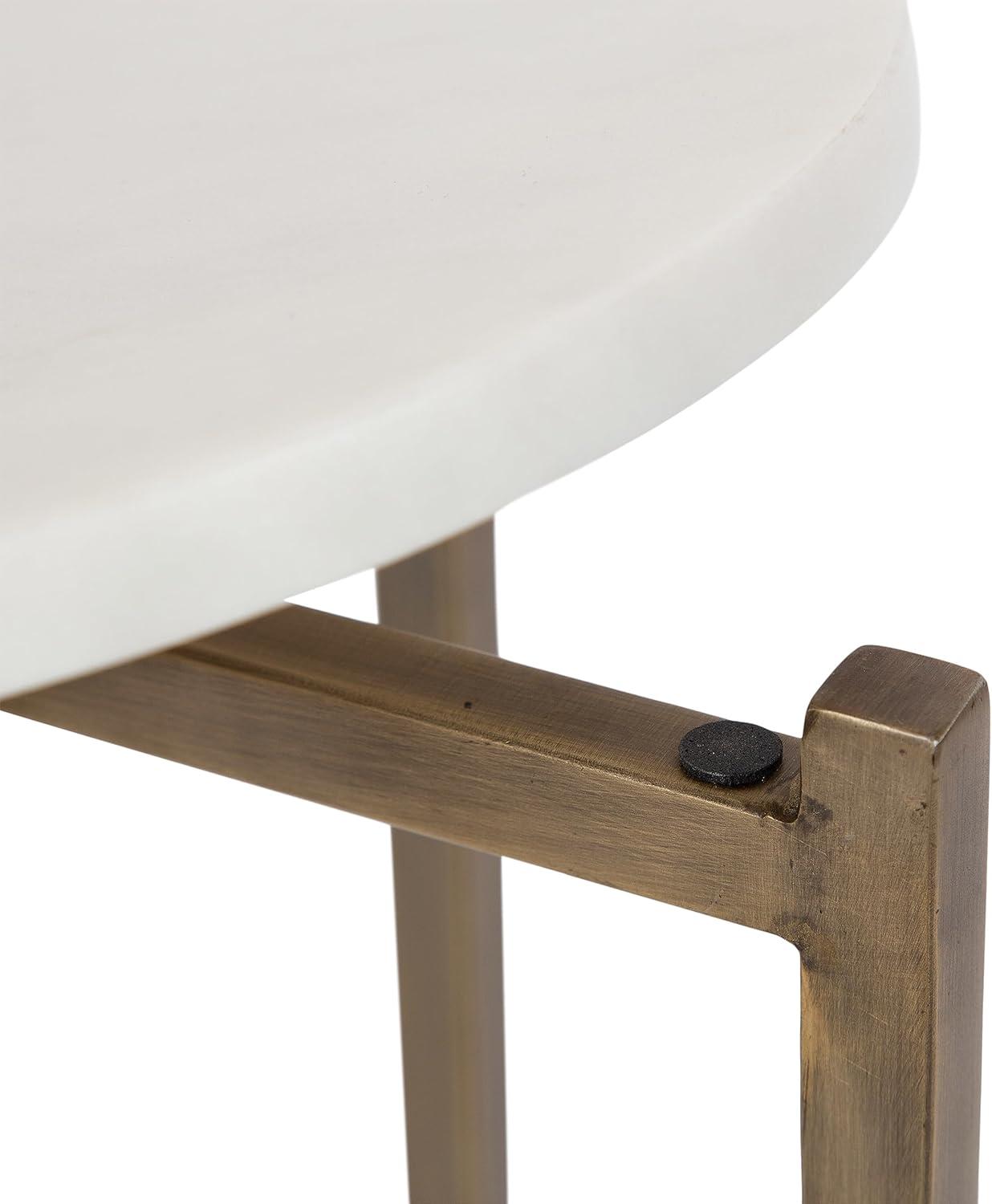 Kate and Laurel Moxley  Metal Tea Table, 11x11x25, Walnut Brown