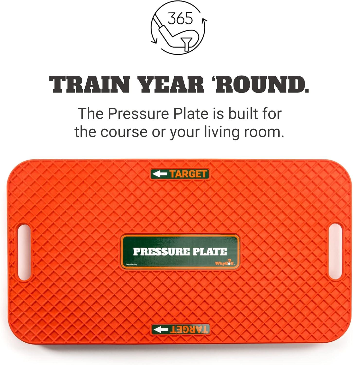 WHYGOLF Swing Trainer Pressure Plate with Power Wedge – Improve Weight Shift, Balance & Accuracy – Golf Training Aid for Increased Power & Control – Teaching Tool for Club Practice & Drills