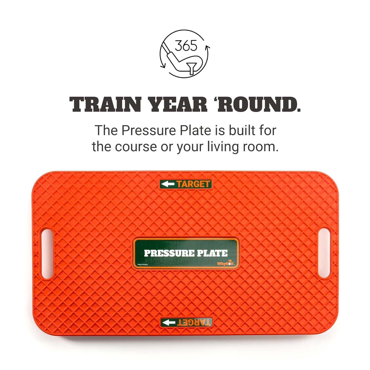 WHYGOLF Swing Trainer Pressure Plate with Power Wedge – Improve Weight Shift, Balance & Accuracy – Golf Training Aid for Increased Power & Control – Teaching Tool for Club Practice & Drills