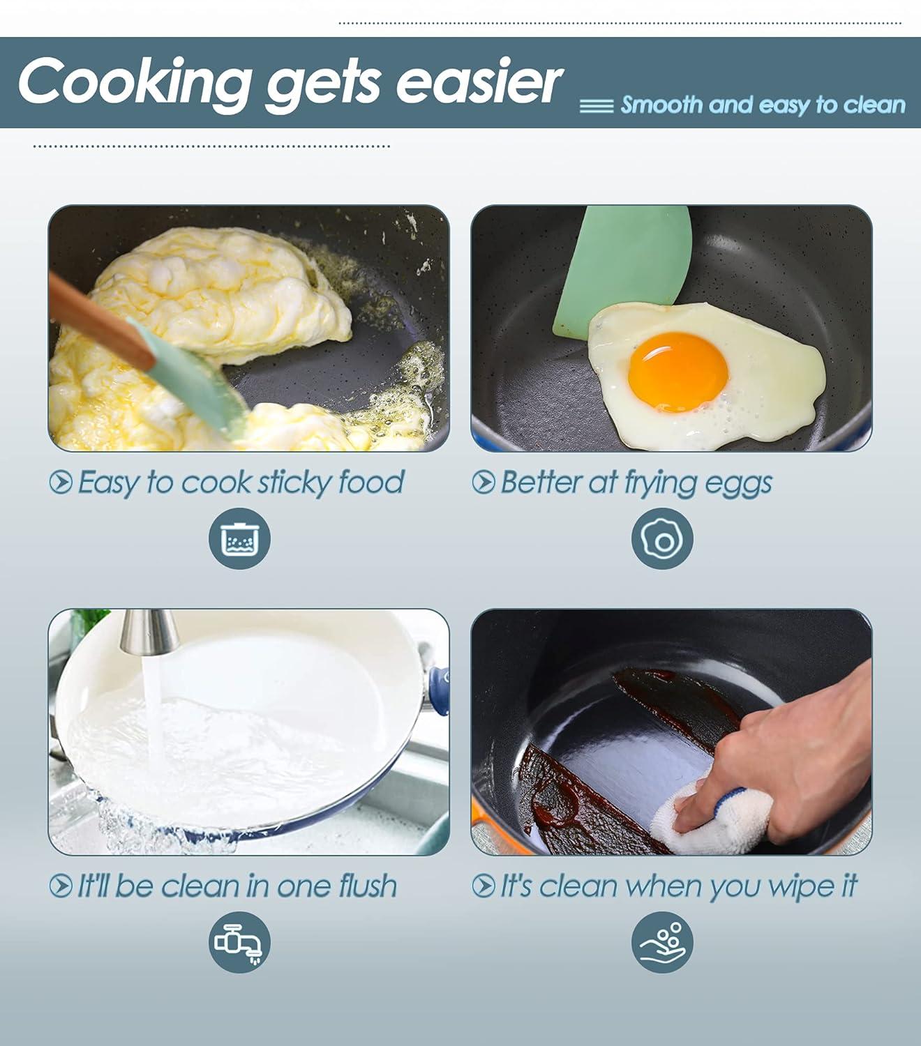 Enameled Cast Iron Dutch Oven Pot with Lid for Sourdough Bread Baking, Bread Dutch Ovens, Cooking Pots, 5 Quart, Slateblue