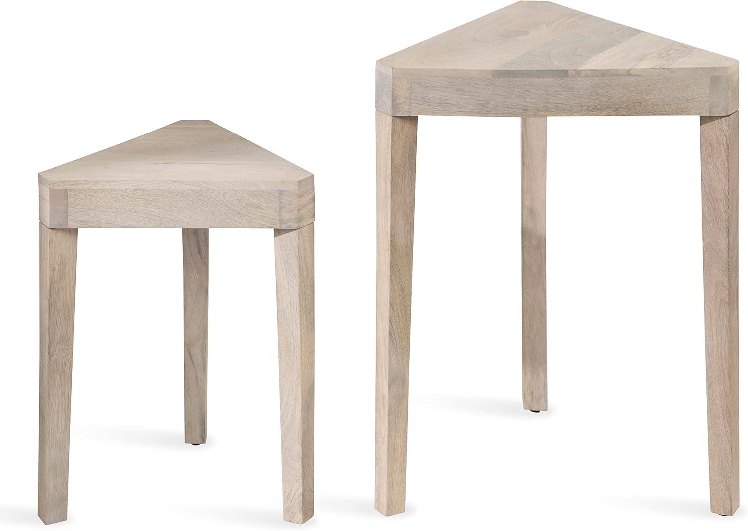 Kate and Laurel - Talcott Wood Nesting Table Set